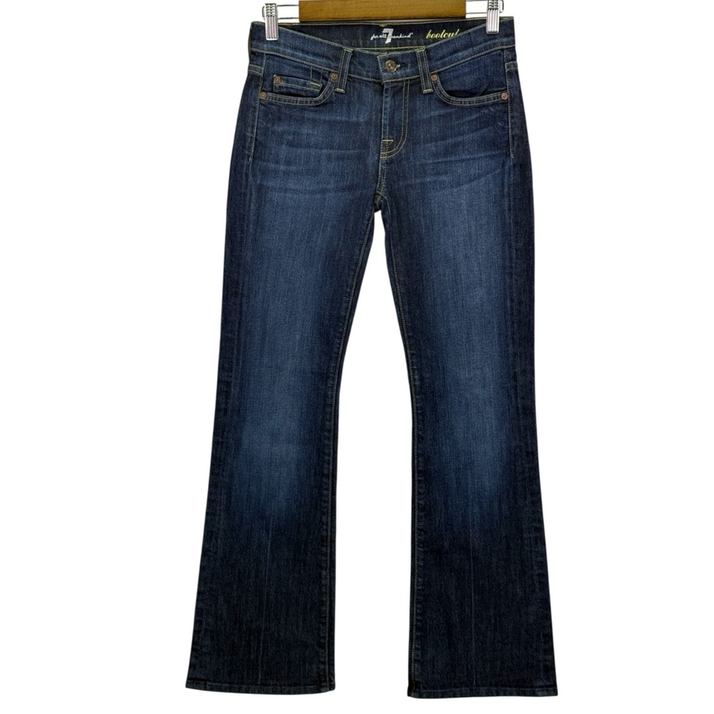 7 For All Mankind Bootcut‎ Dark Blue Stretch Womens Jeans Size 25